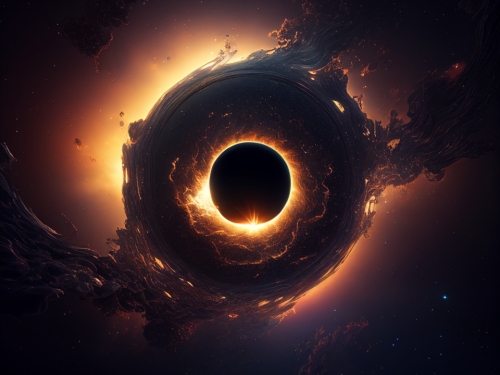 a black hole in space 000