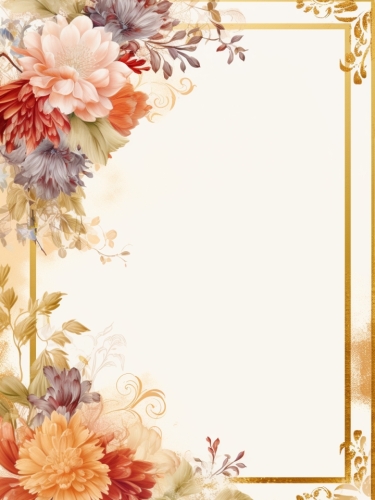 a floral frame with an area to write 000