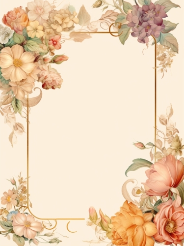 a floral frame with an area to write 001
