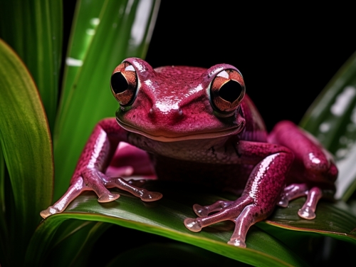 small frog in green plant 000