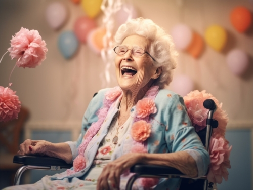 smiling patient in a nursing home 000