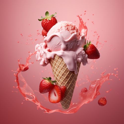 strawberry ice cream dessert 001
